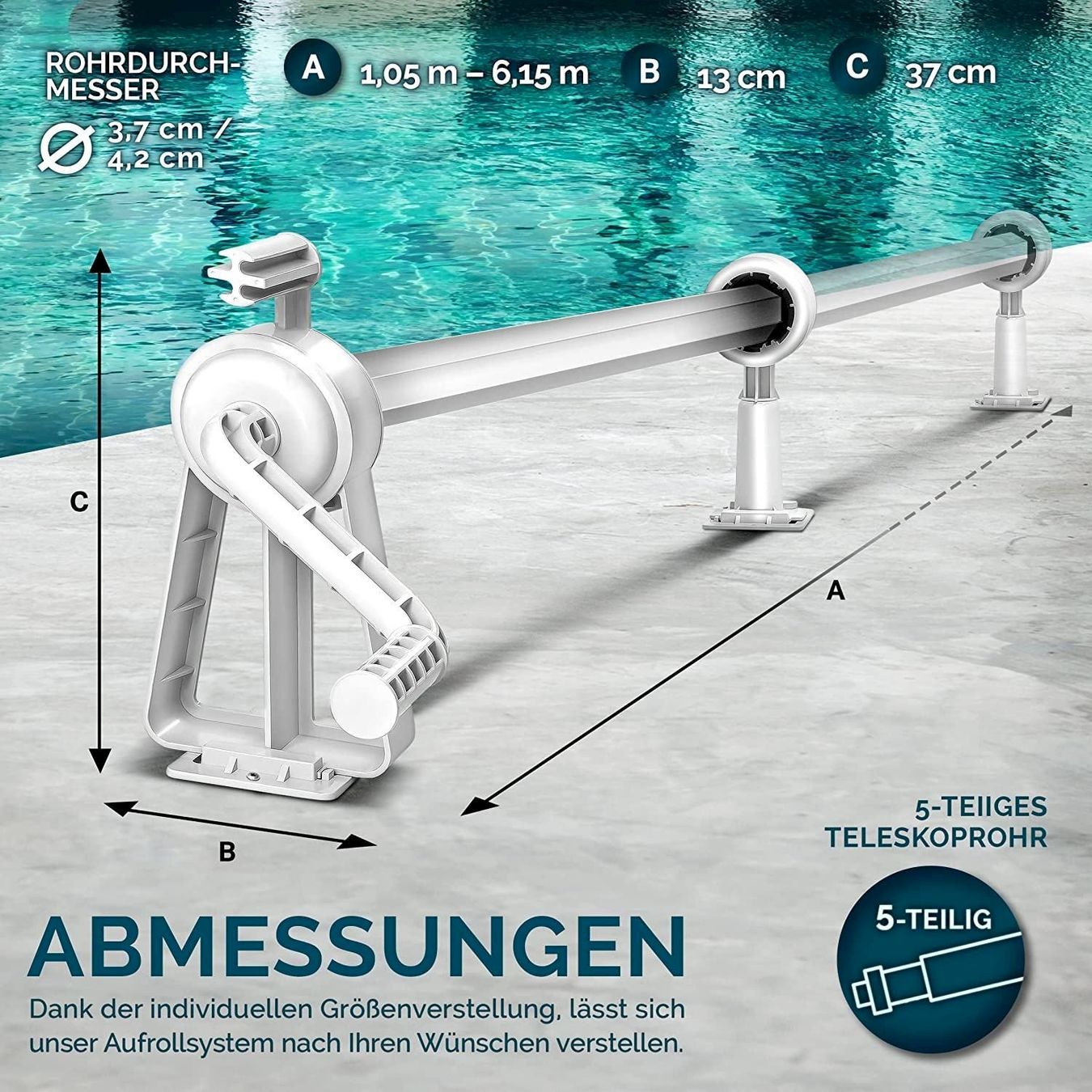 Schwimmbad: tillvex Pool Aufroller 1,05 - 6,15 m – Neu und originalverpackt aus Bottighofen von zaap 2
