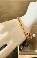 Bracelet vintage plaqué or 1/20-10K avec strass ✨