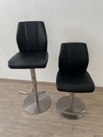 Barhocker 2 Stk. Kunstleder mit Edelstahl-Fuss
