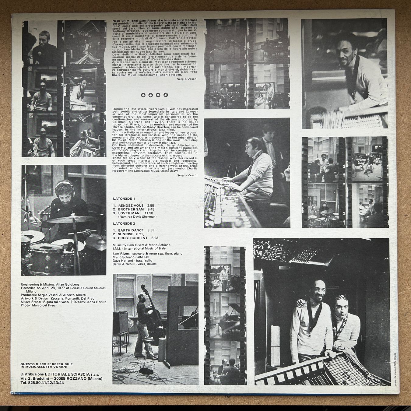 Vinyles: Sam Rivers & Mario Schiano  Rendez-Vous LP – D'occasion à Lausanne par Pask1 1