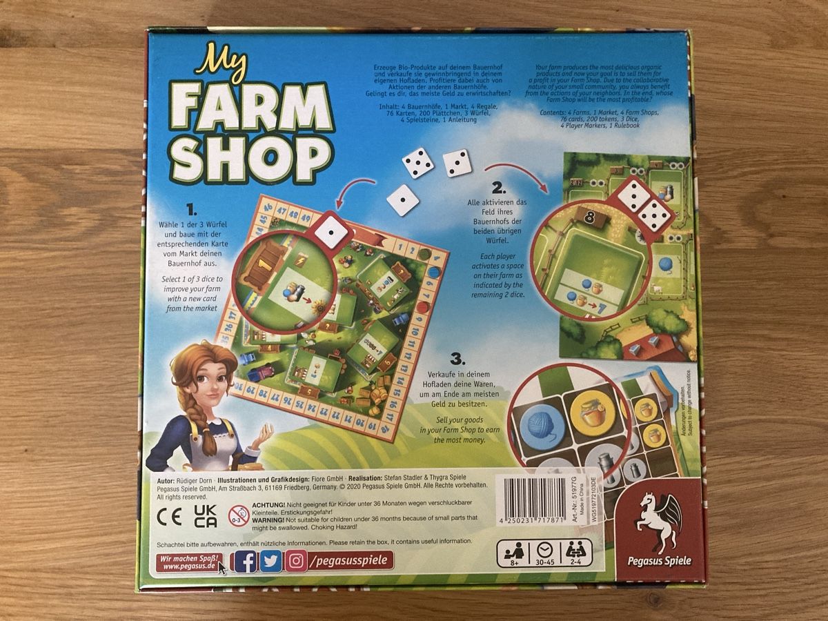 Pegasus Spiele Giochi: My Farm Shop Spiel – Usato da Bern venduto da Coolwindow 1