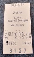 Billette Schweiz Wohlen Boniswil 2. Kl. 8127