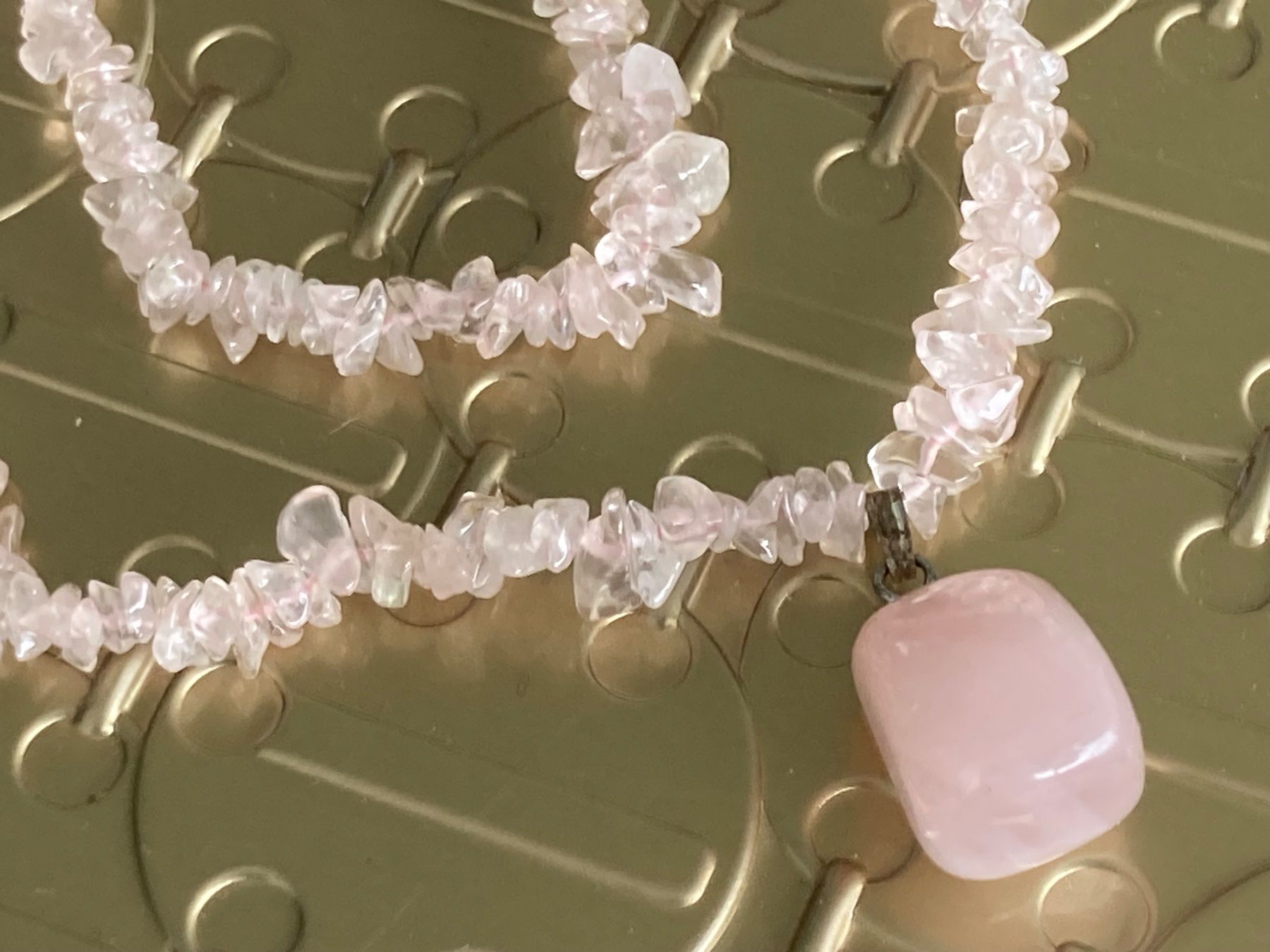 Catenine: Collier vintage en quartz Rose – Usato da Marly venduto da Antigona71 2