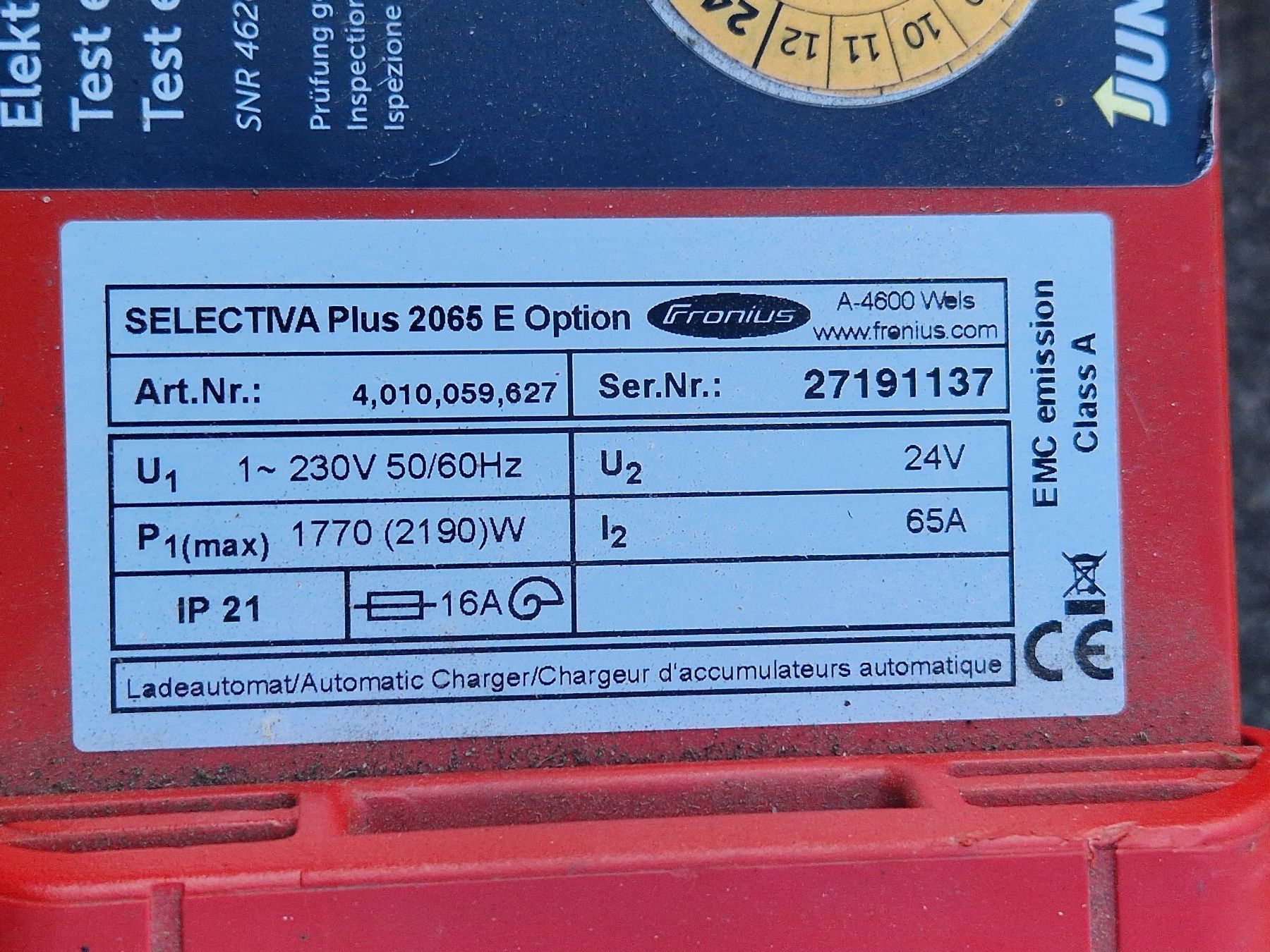 Caricabatterie: Stapler Ladegerät Fronius Selectivea Plus 2065 – Usato da Gampelen venduto da Schmidi887 3