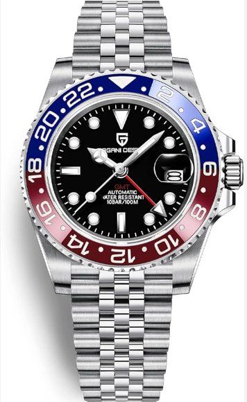 Pagani Design Orologi: Pagani GMT Master II Pepsi Design Automatik – Nuovo e nell'imballaggio originale da Rümlang venduto da ron2000