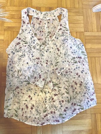Chemisier Esprit fleuri rose pâle T34