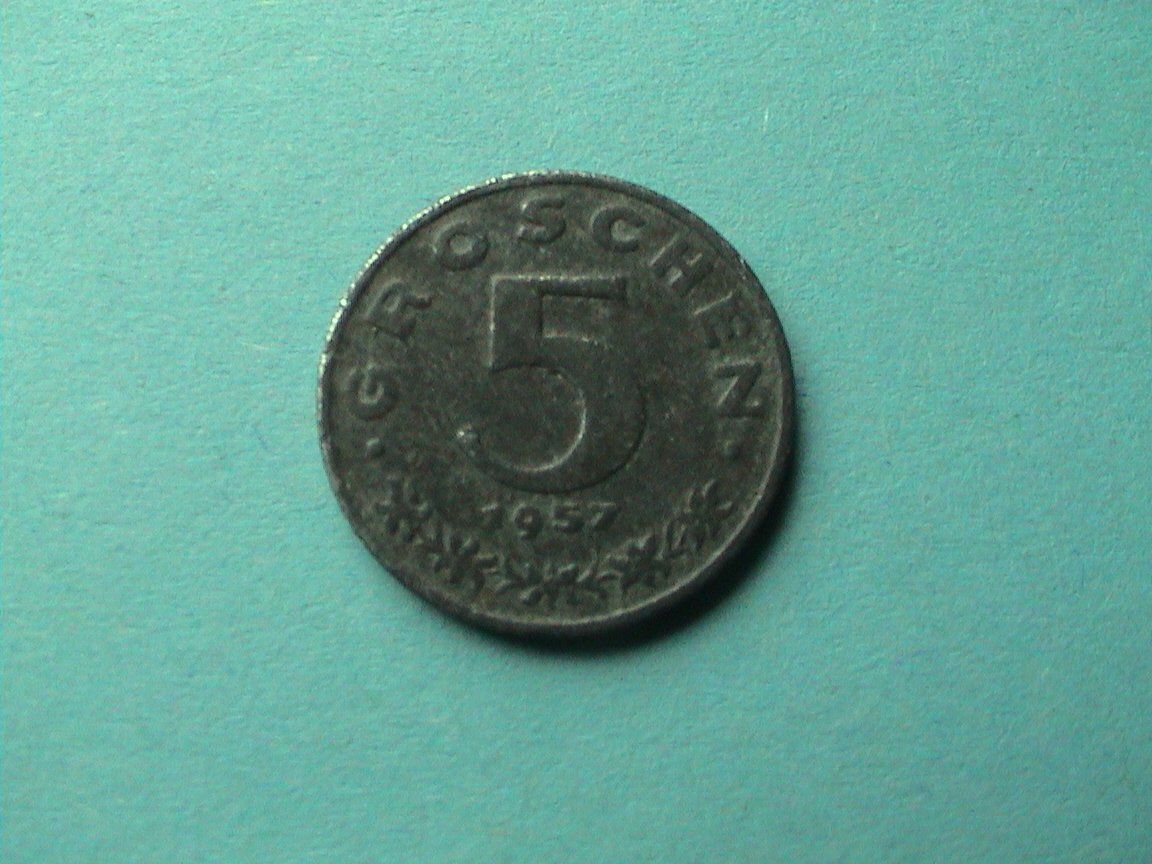 Tutti le monete: 5 Groschen - Österreich  - 1957 – Usato da Reinach BL venduto da Dexy62