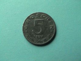 5 Groschen - Österreich  - 1957