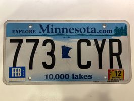 🇺🇸 U.S. Autoschild, Minnesota 773 CYR  - ORIGINAL