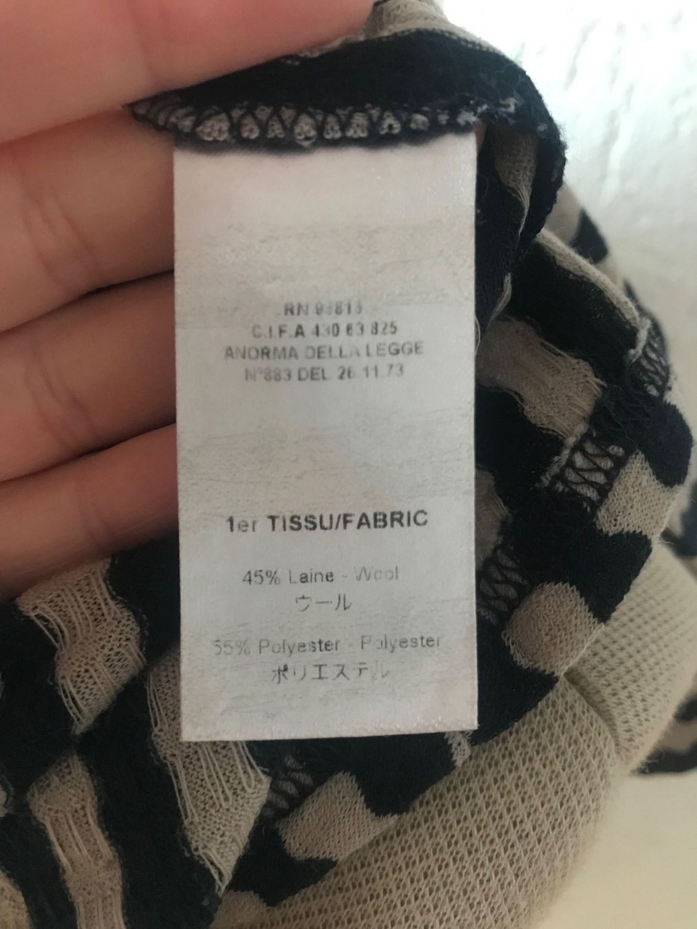 T-shirt: T-shirt Cotélac bleu/beige taille S – Usato da Basel venduto da Maria-Alexa 4