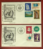 Die ersten 4 FDC der UNO-Verwaltung in Genf, 1969/70