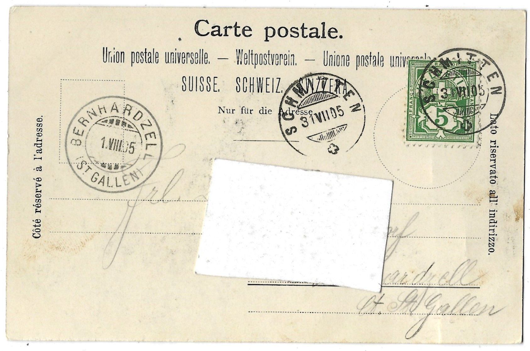 Cartoline postali: Fribourg.  ---   Vallée  du  Gotteron – Usato da Bütschwil venduto da Jackson1A 1