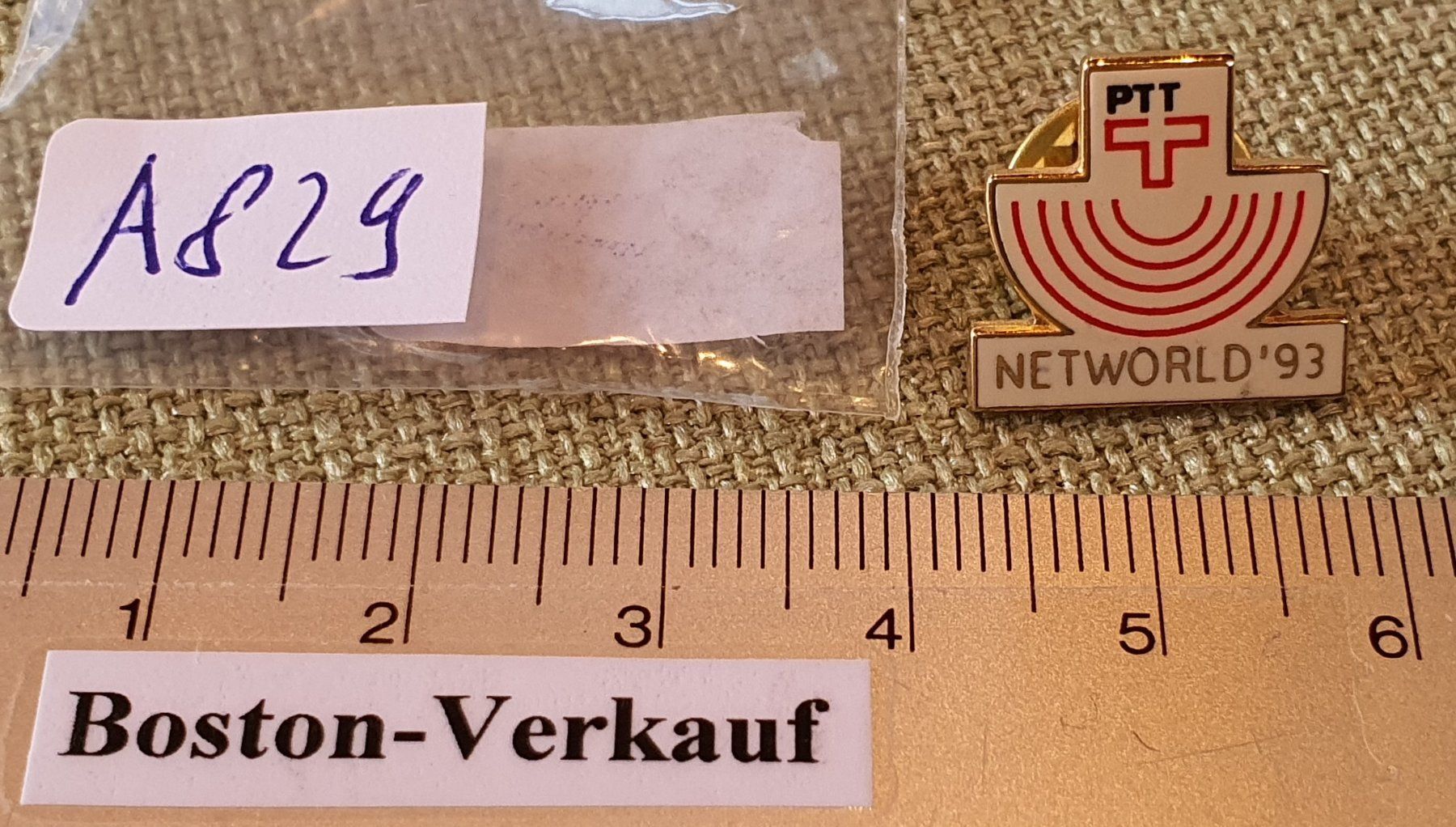 Placchette & Badge: A829 - Pin PTT Die Post Networld'93 – Usato da Reinach BL venduto da Boston-Verkauf 2