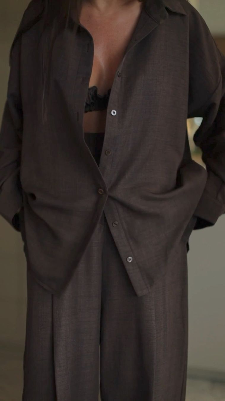 Anzüge & Kostüme: Chocolate Three-pieces Linen Summer Suit-Set Size: S – Neu und originalverpackt aus Zürich von Ms.Me-Fashion 3