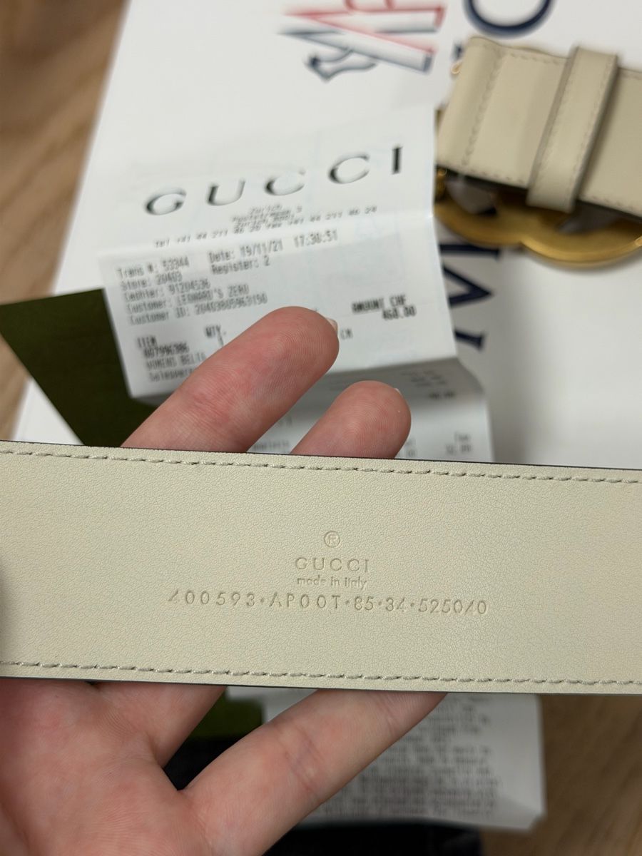 Gucci Cinture: Gucci Gurt Leder Grosse 85cm neuwertig – Nuovo (secondo la descrizione) da Wolfhausen venduto da leaze 3
