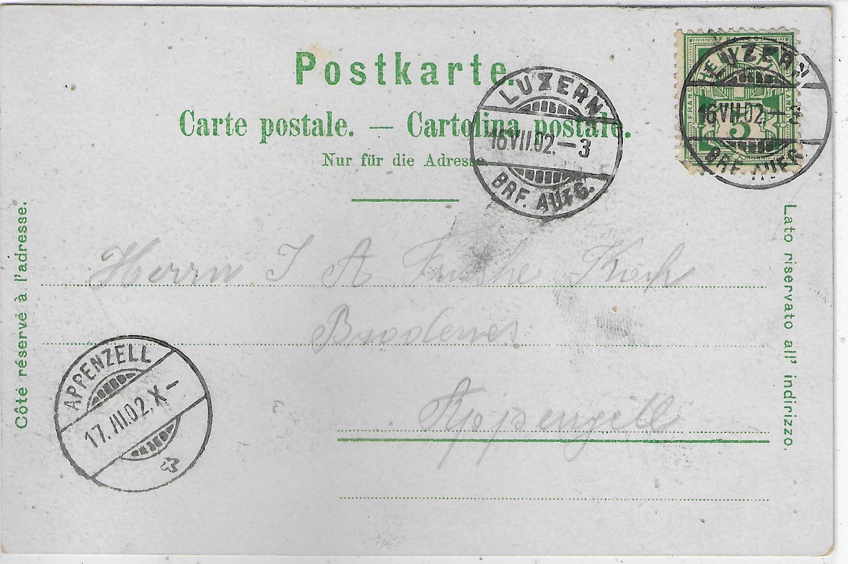 Cartoline postali: Gruss aus Basel - Litho 1902 – Usato da Ettingen venduto da Kartenplanet 1