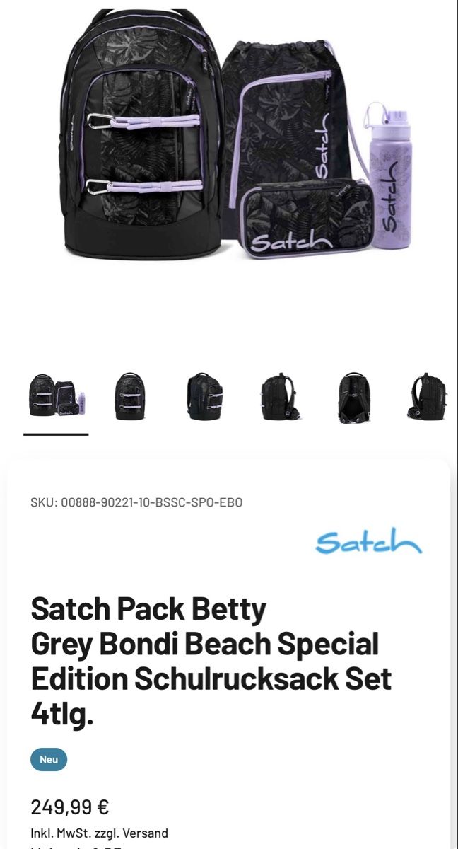 Satch Borse & Zaini: Satch Schulrucksack Set 3 teilig NP 250 Fr – Usato da Niederbüren venduto da Oetschli 4