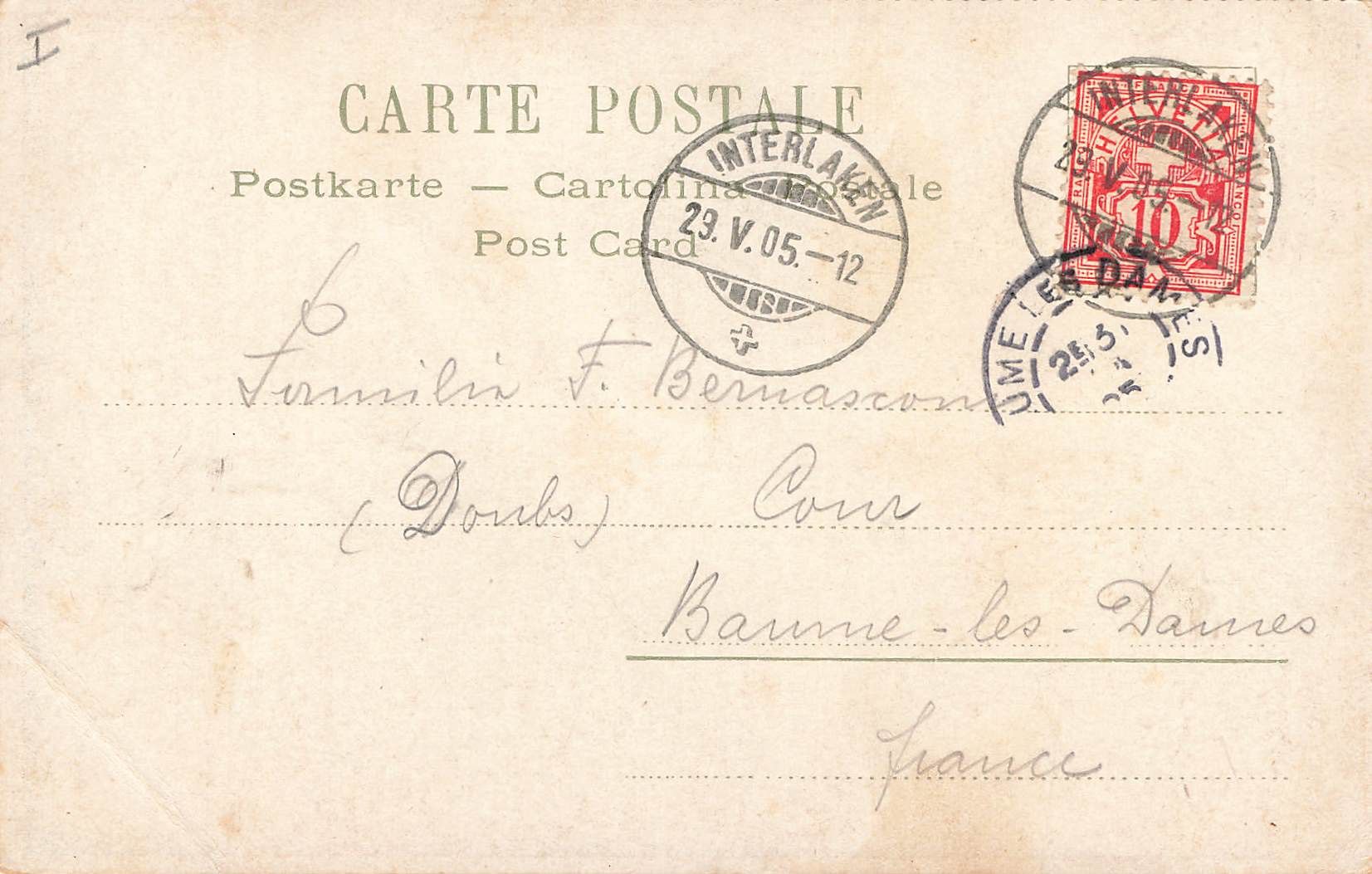 Cartoline postali: Jungfrau bahn mit den silberhörnern – Usato da Biasca venduto da Blenio71 1