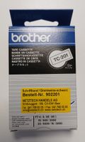 Brother Schriftband TC-201 12mm w/s Neu & OVP