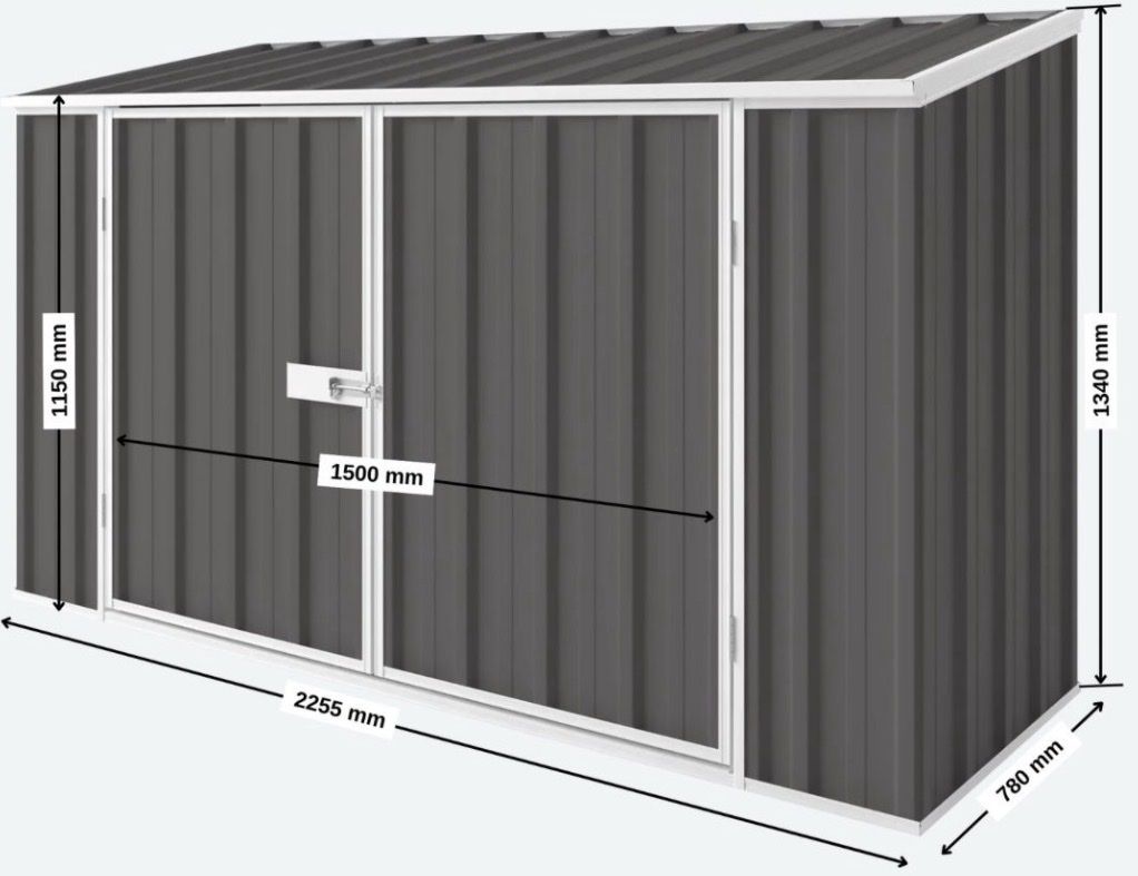 Box contenitori: Gartenbox Metall 225x78x134cm – Usato da Rotkreuz venduto da Levo_9 6