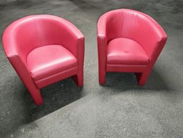 2x Sessel rot
