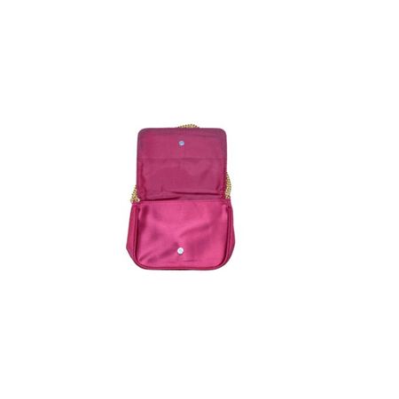 Kleine Tasche fuchsia, pink mit Kette