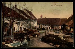 AK Wiedlisbach, Ortspartie mit Holzwirtschaft