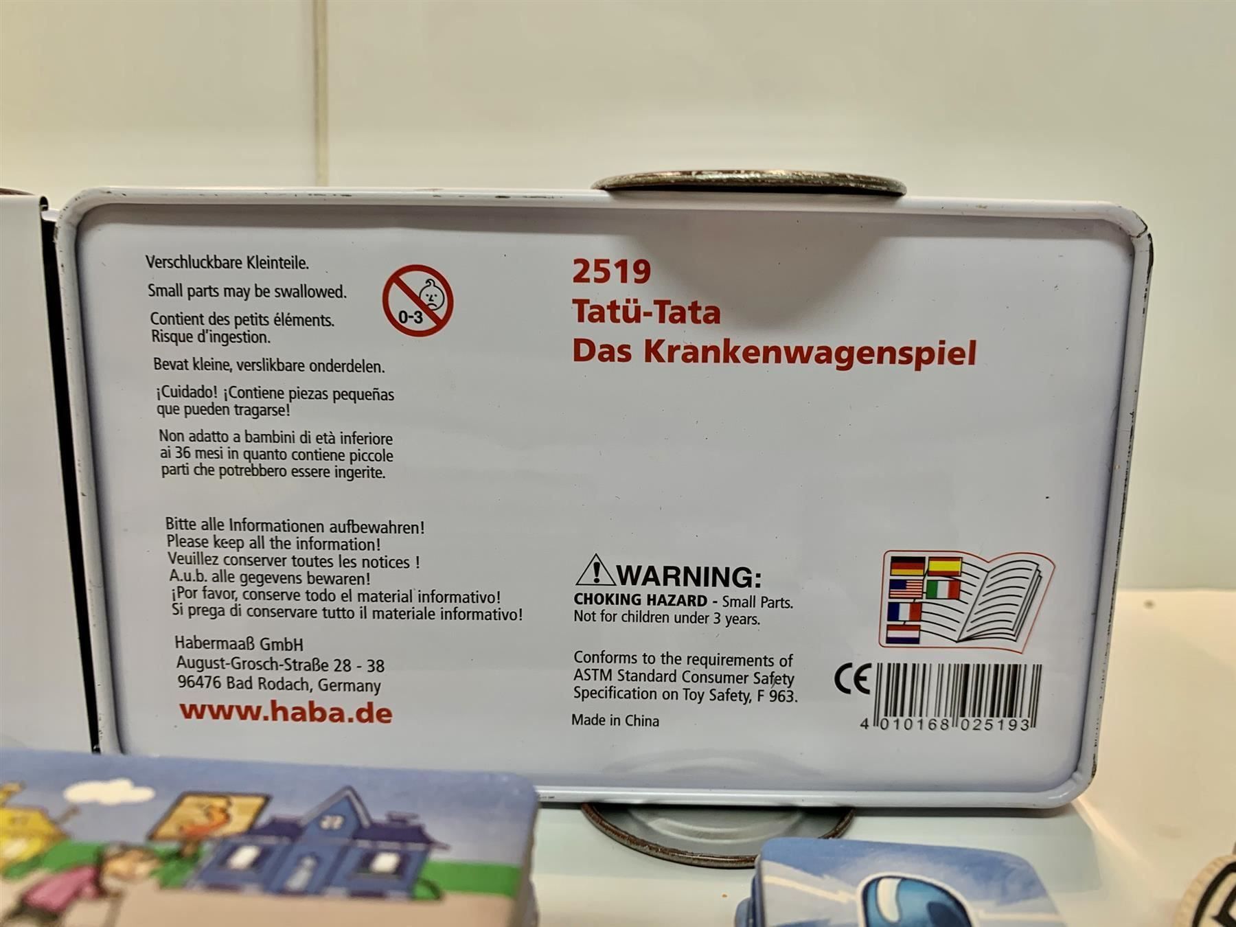 Spielzeuge: Krankenwagenspiel Blechdose komplett – Gebraucht aus Kerzers von tisyayasuBE 5