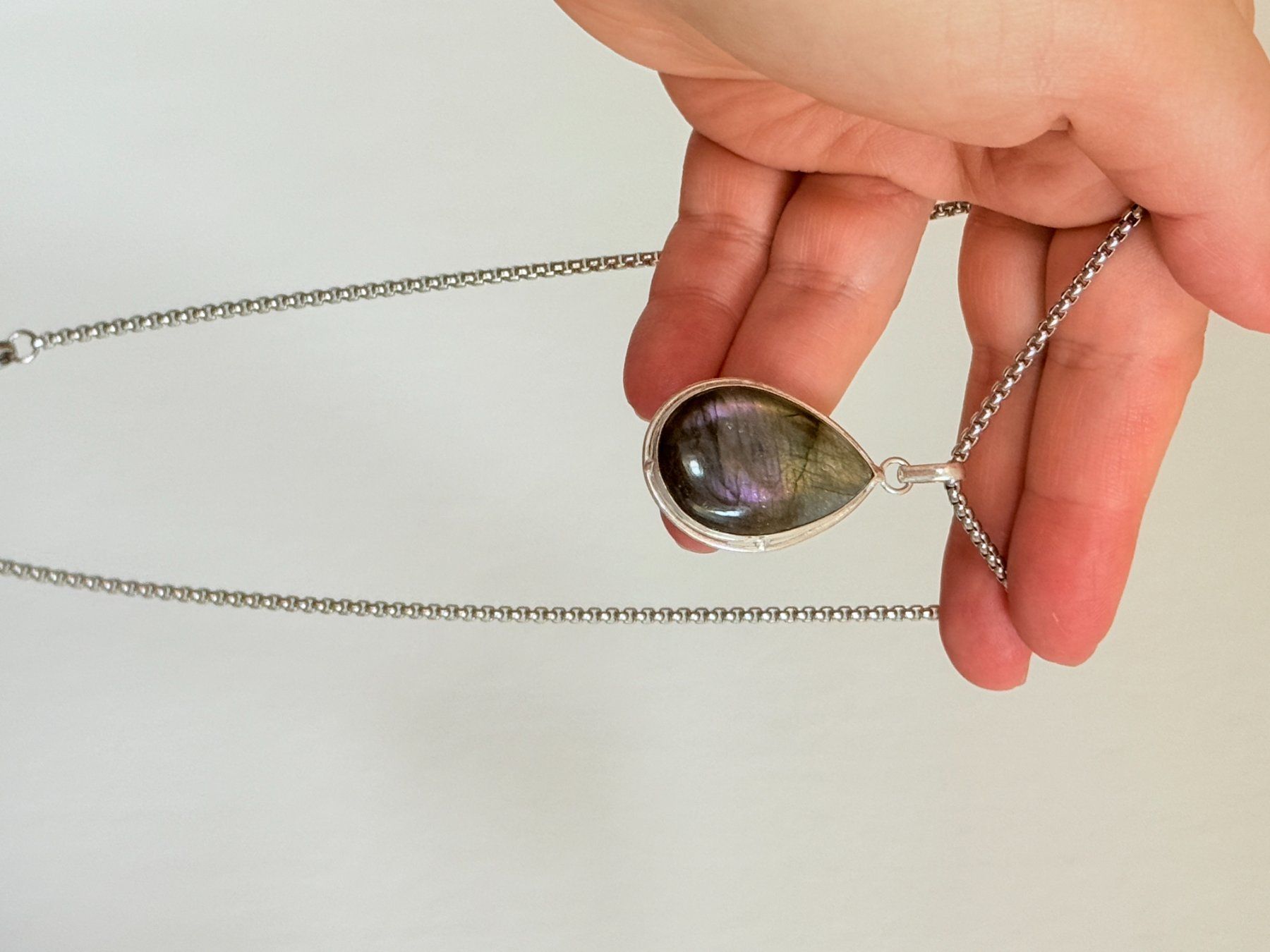 Ketten: Collier labradorite, élégant et tendance ✨ – Neu und originalverpackt aus Genève von AWWA 9