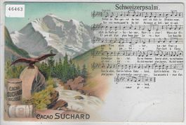 Cacao Suchard - Schweizerpsalm - Menukarte - Litho
