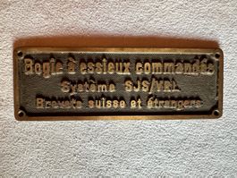 Plaque "Bogie à essieux commandés"