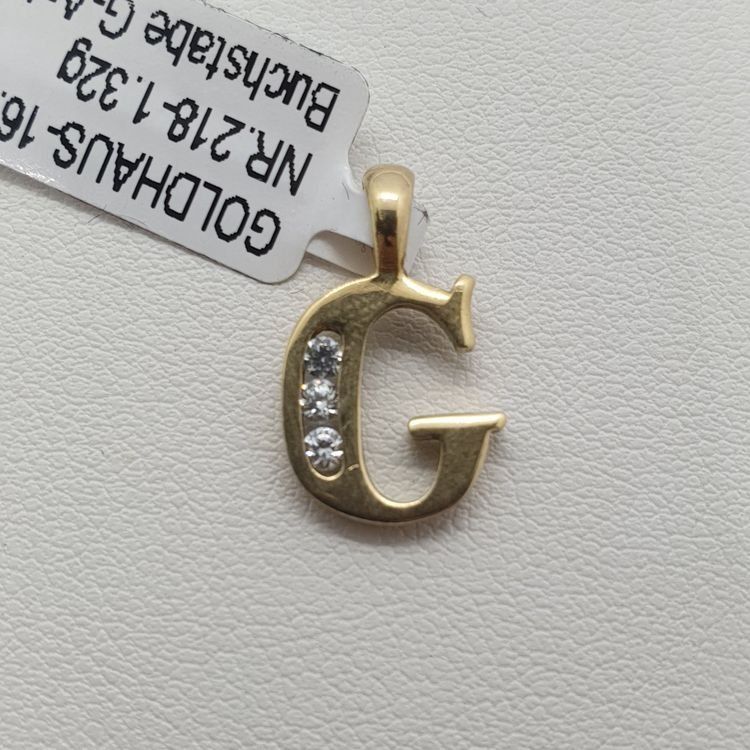 Ciondoli: Echt 14K Gold - Buchstabe G Anhänger – Usato da Luzern venduto da Luzern-Goldhaus