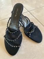 UNISA Damensandalen schwarz Grösse 8 mit Strasssteinchen