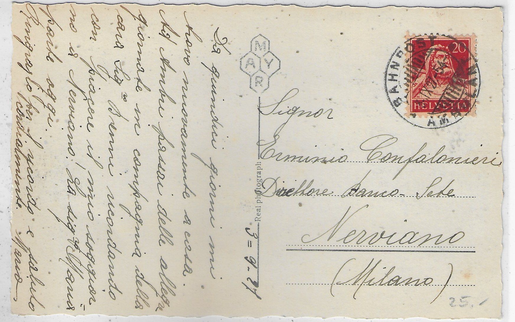 Cartoline postali: Giubiasco - Piazza mercato – Usato da Ettingen venduto da Kartenplanet 1
