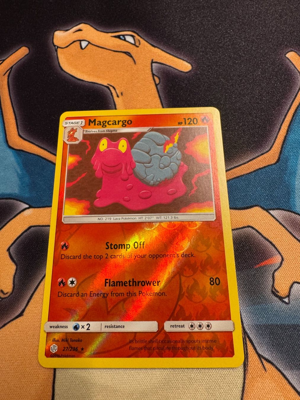 Pokémon Sammelbilder & Trading cards: Magcargo (CEC 27) - Reverse Holo - Cosmic Eclipse – Neu (gemäss Beschreibung) aus Bülach von Pfrenzel