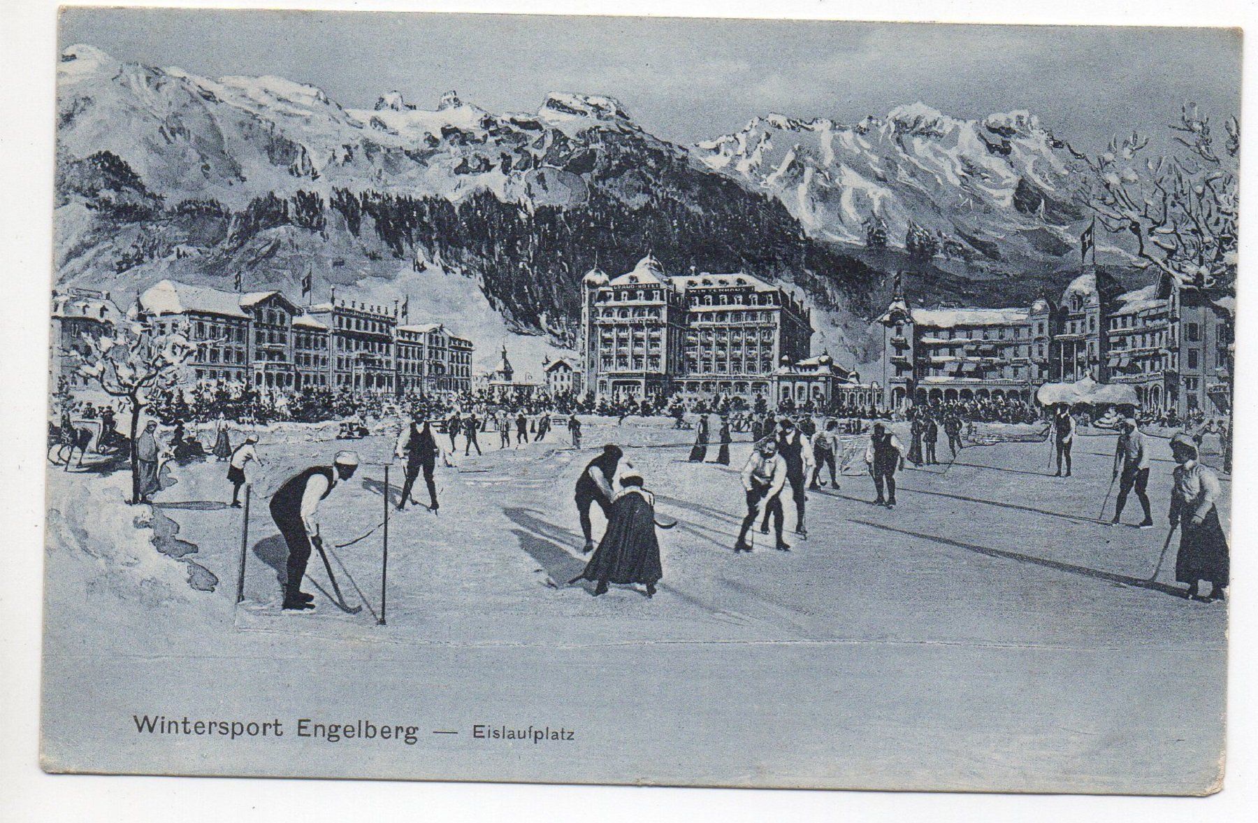 Ansichtskarten: ENGELBERG Eislaufplatz - Ice Hockey – Gebraucht aus Jona von philajona