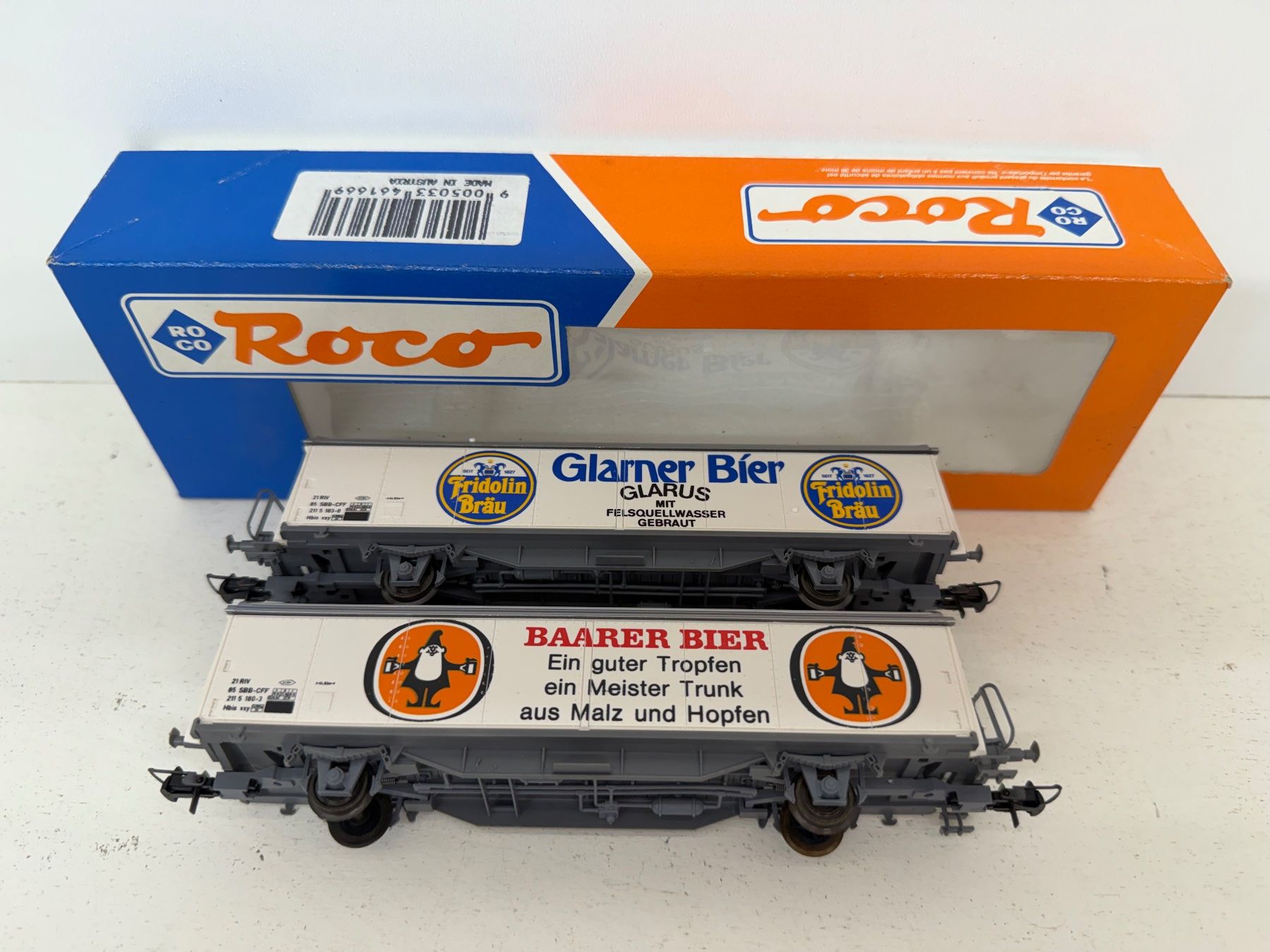 Roco Trains électriques: Roco  46166 + 291015 Güterwagen Bier SBB – D'occasion à Büsserach par ModellbahnDepot