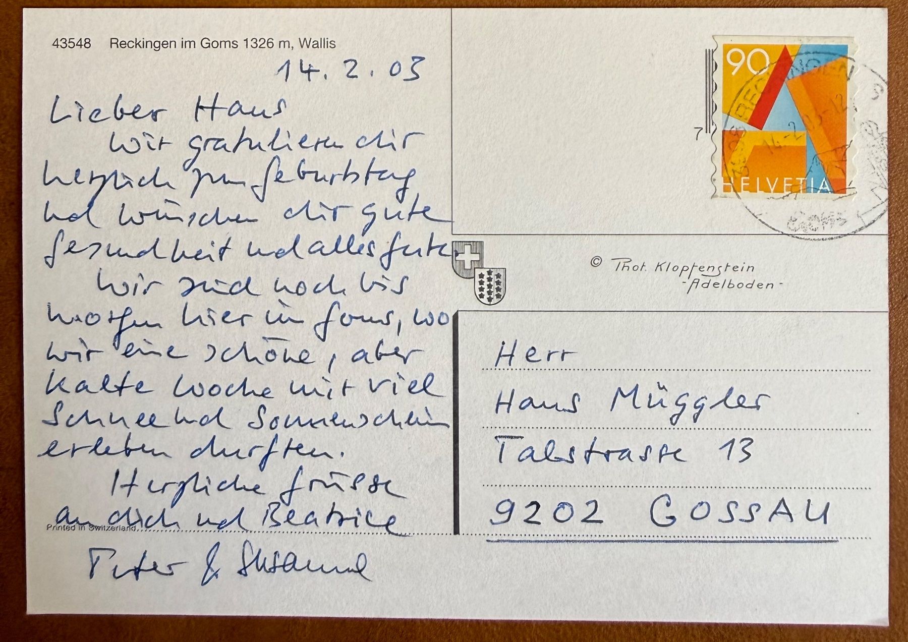 Cartoline postali: Reckingen im Goms - Panorama Winter – Usato da Lutry venduto da Ediego 1