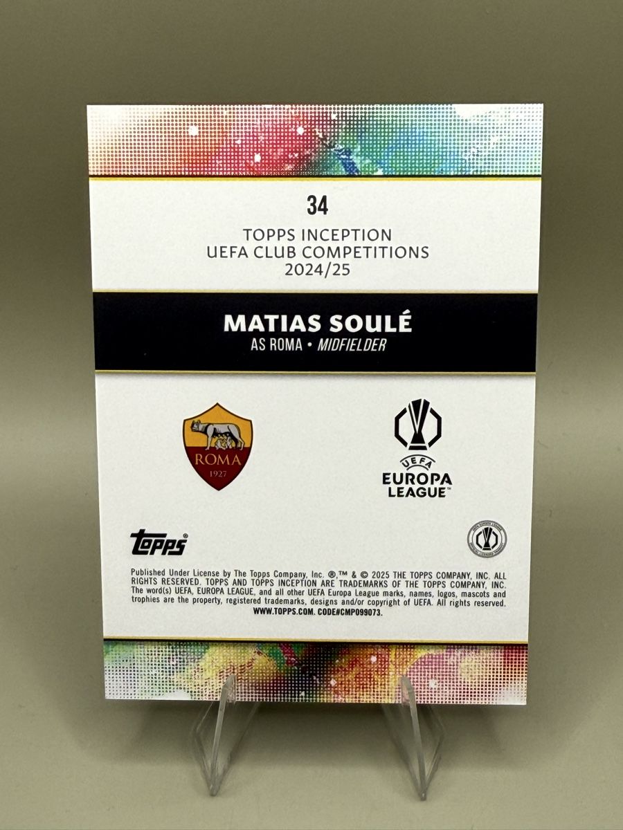 MATIAS SOULÉ - AS ROMA - TOPPS Inception MLS 2024/25 (Gebraucht) in ...
