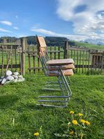 Retro Freischwinger Holzstühle