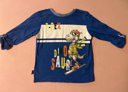 Ski-Dino!❄️Cooles Kinder T-Shirt, Gr. 92, Langarmshirt
