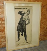 Lithografie antik von Hodler 1908 gerahmt  Lithographie