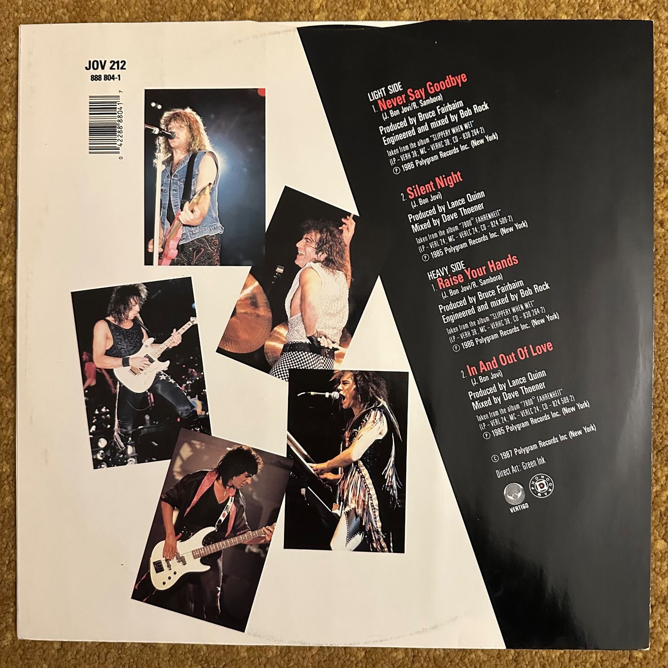 Dischi in vinile: MAXI - Bon Jovi - Never Say Goodbye – Usato da Breganzona venduto da Onairda75 1