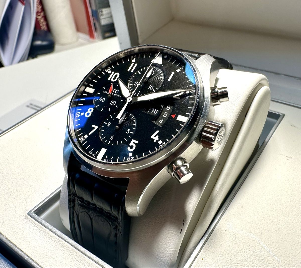 IWC Montres: IWC Pilot Chronograph Ref. 3777 Full Set, 2012 – D'occasion à Pregassona par antgiutra1974 2