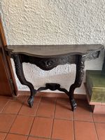 Antique Wooden Console Table with Floral Carvings