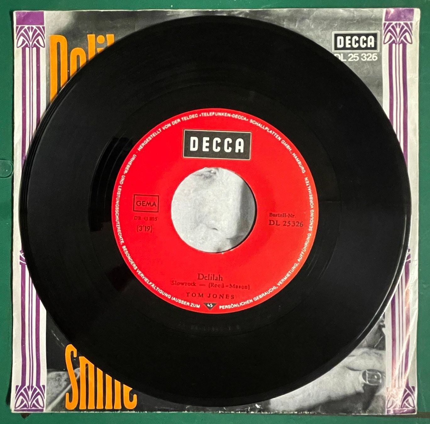 Dischi in vinile: Single: TOM JONES - Delilah – Usato da Frenkendorf venduto da Yard-Sale-2000 1