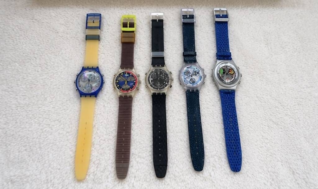 Orologi: Swatch Chrono & Design Set 4 Uhren – Usato da Uster venduto da barkingarky01