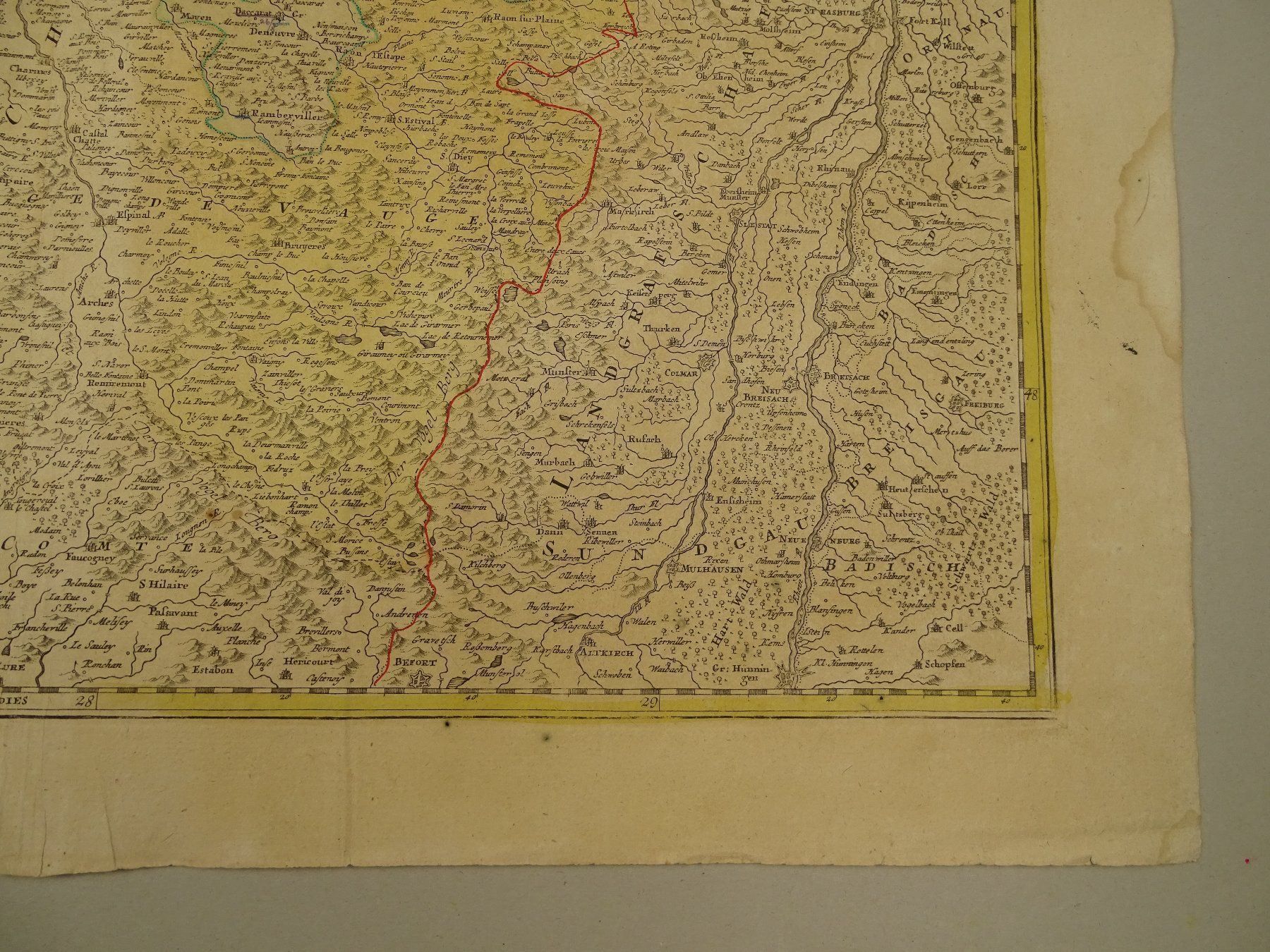 Cartine & Atlanti: LOTHRINGEN, LORRAINE, KUPFERSTICHKARTE – Usato da Grüningen venduto da Kartensammler 6