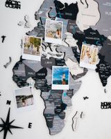 3D Wooden World Map for Travel Enthusiasts