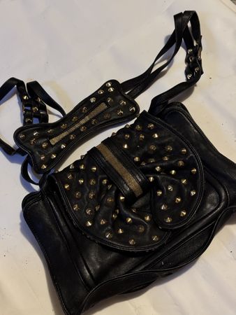 Black Leather Studded Bag - 3.1 Phillip Lim Inspired 💼